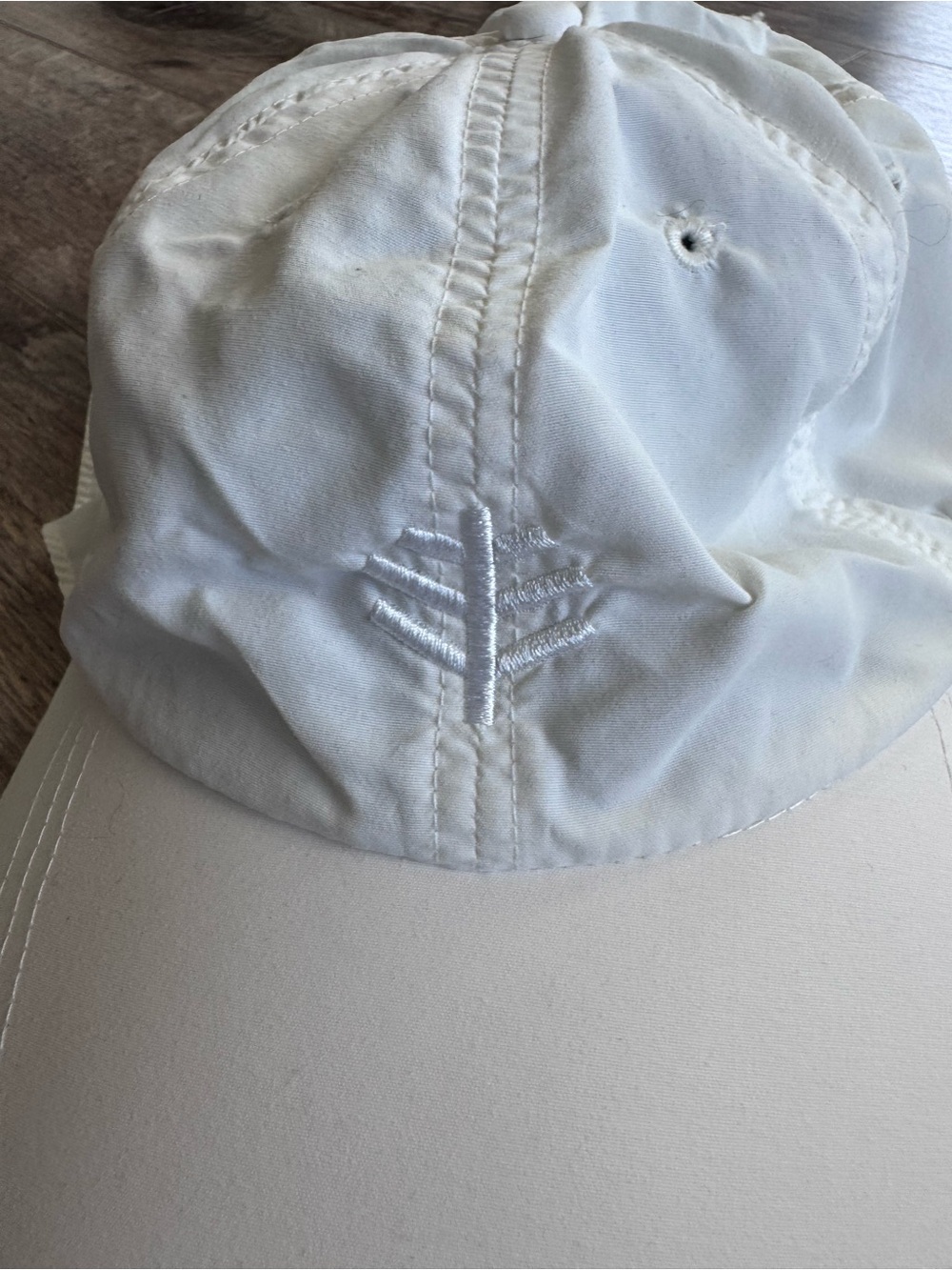 Coolibar Unisex Wave Rider Sport Cap White Sun Protection Baseball Cap - Picture 6 of 7